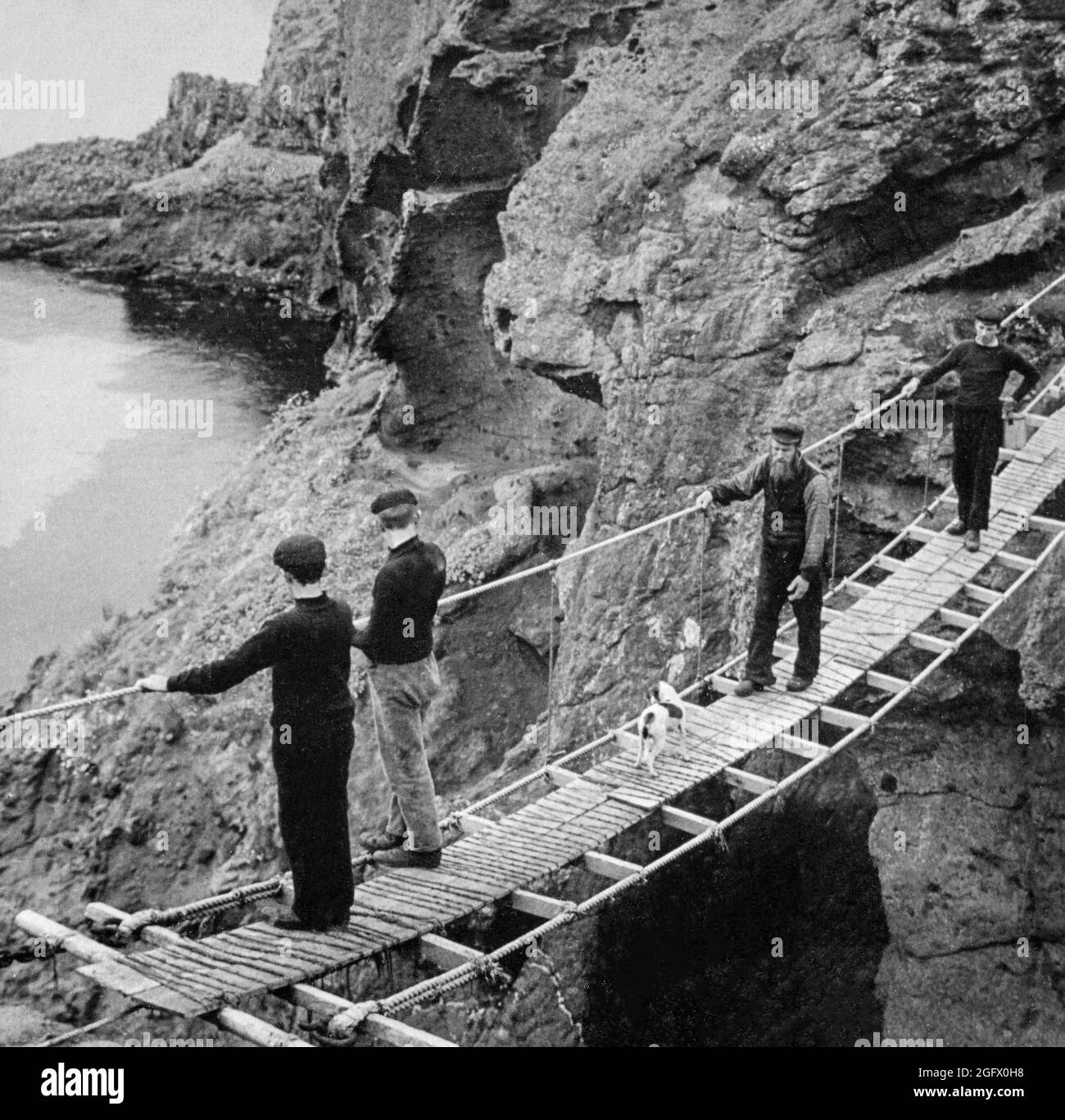 Carrick a rede rope bridge Black and White Stock Photos & Images Alamy