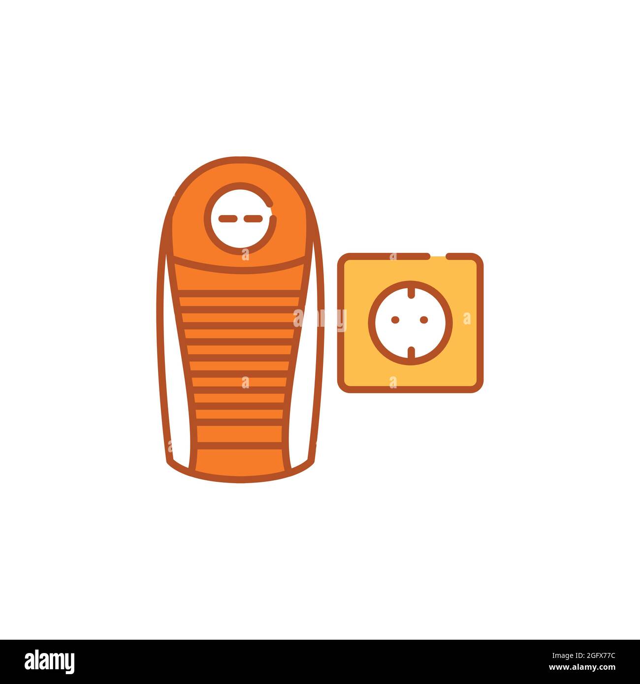 Portable heater color line icon. Small heating device. Pictogram for ...