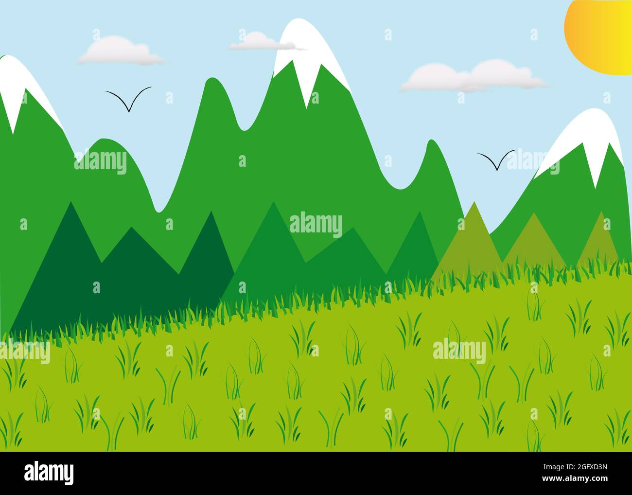 Nature illustration for a background or a wallpaper Stock Photo - Alamy