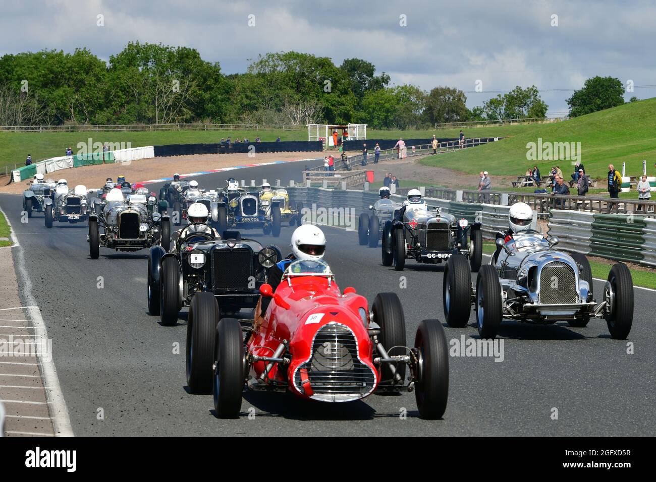 The start, plus a few seconds, Alvis Centenary Race, Bob Gerard ...