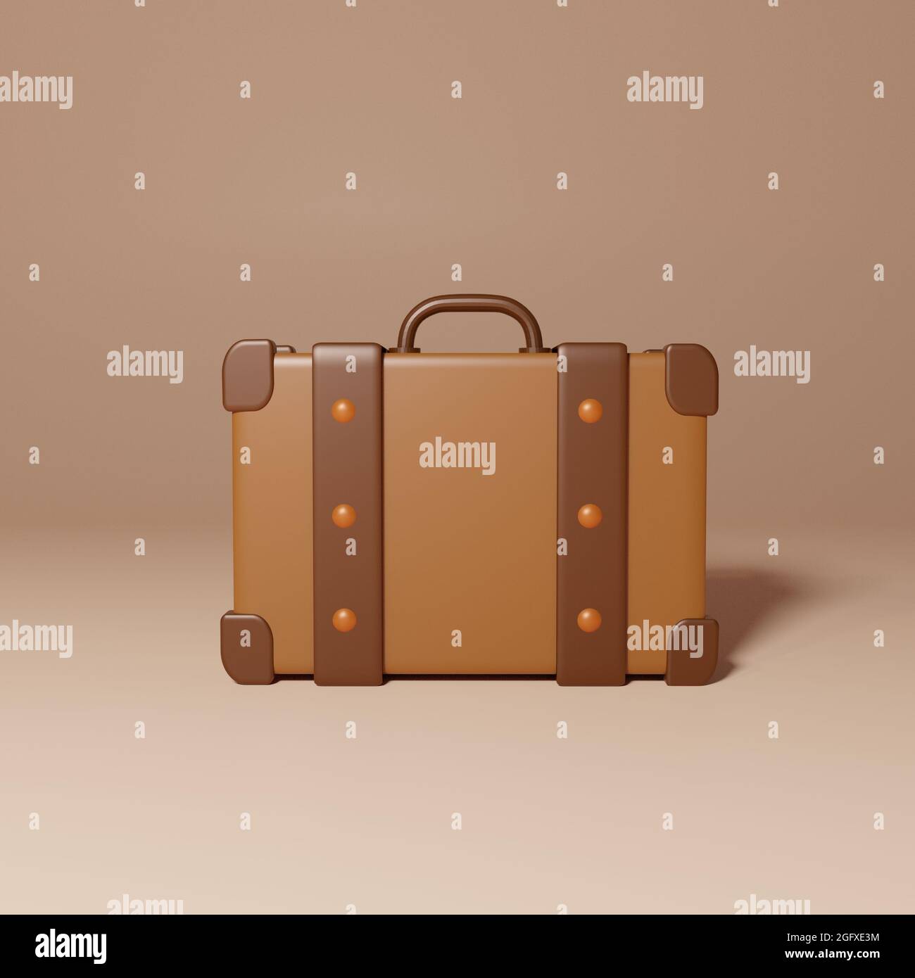 small suitcase 3d design illustration with cycle render Stock Photo