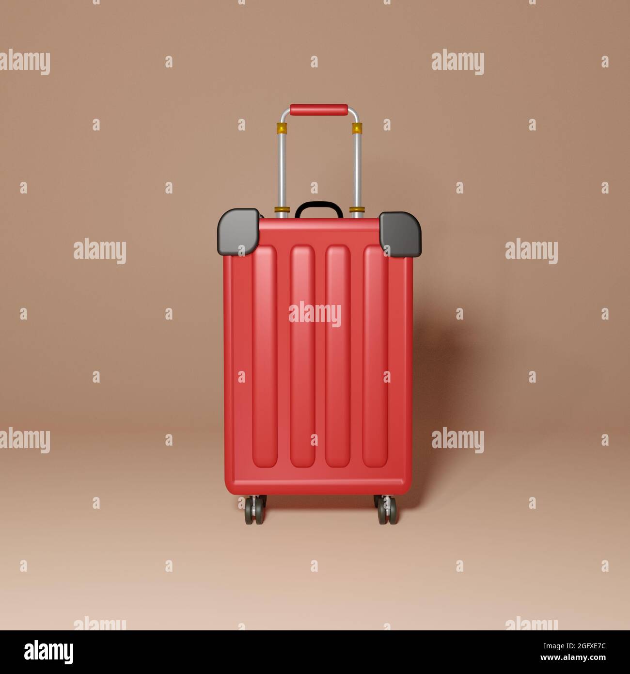 suitcase 3d design illustration with cycle render Stock Photo