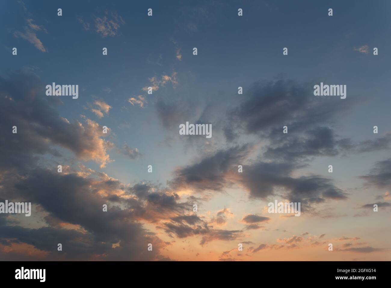 Cloudy sky on the sunset Stock Photo - Alamy