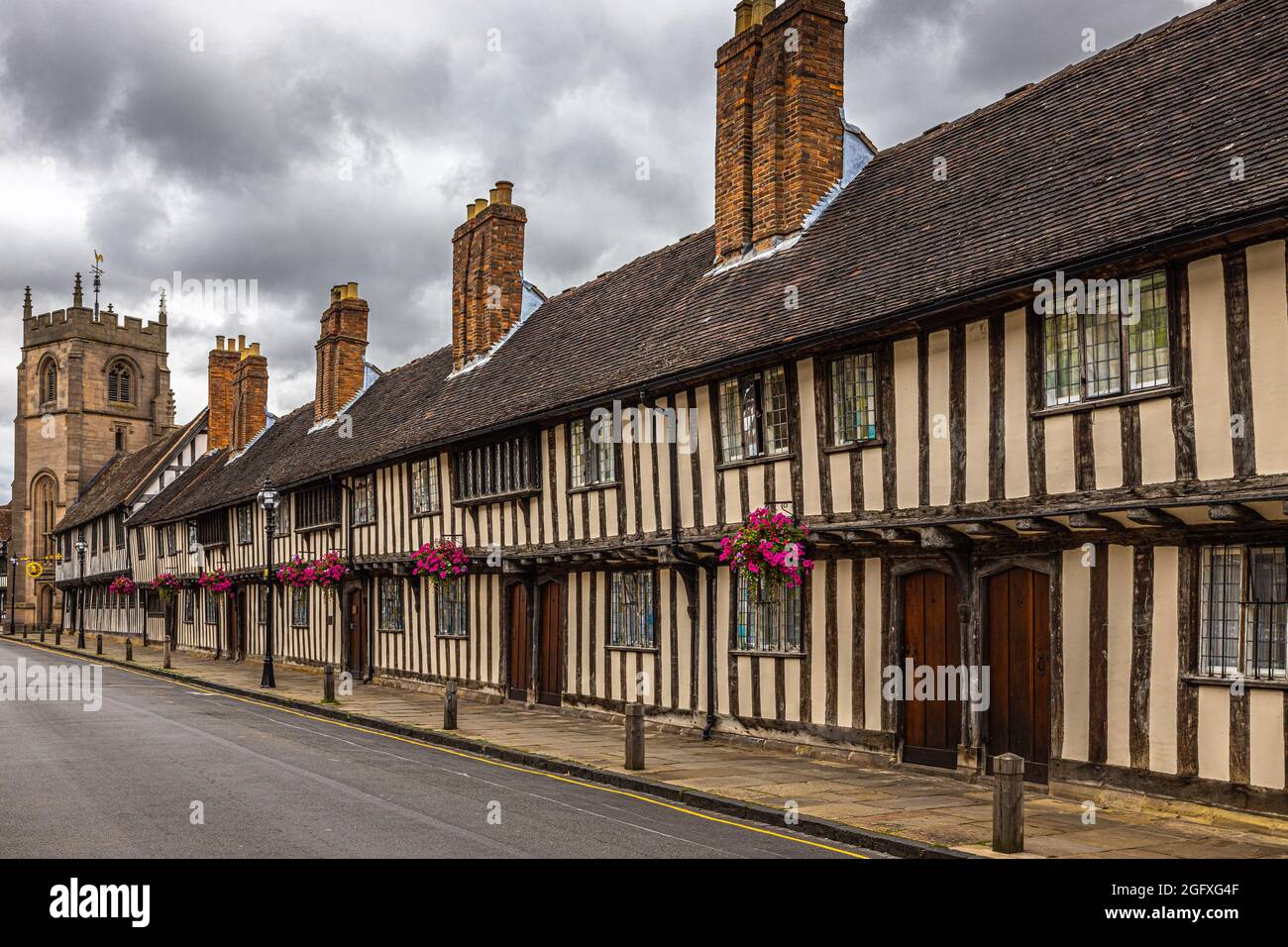 The Almshouses, Stratford-upon-Avon Stock Photo