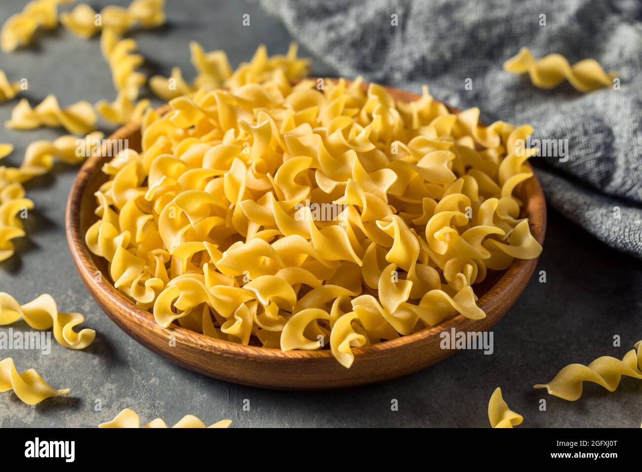 Organic Dry Egg Noodles Ready to Cook Stock Photo Alamy