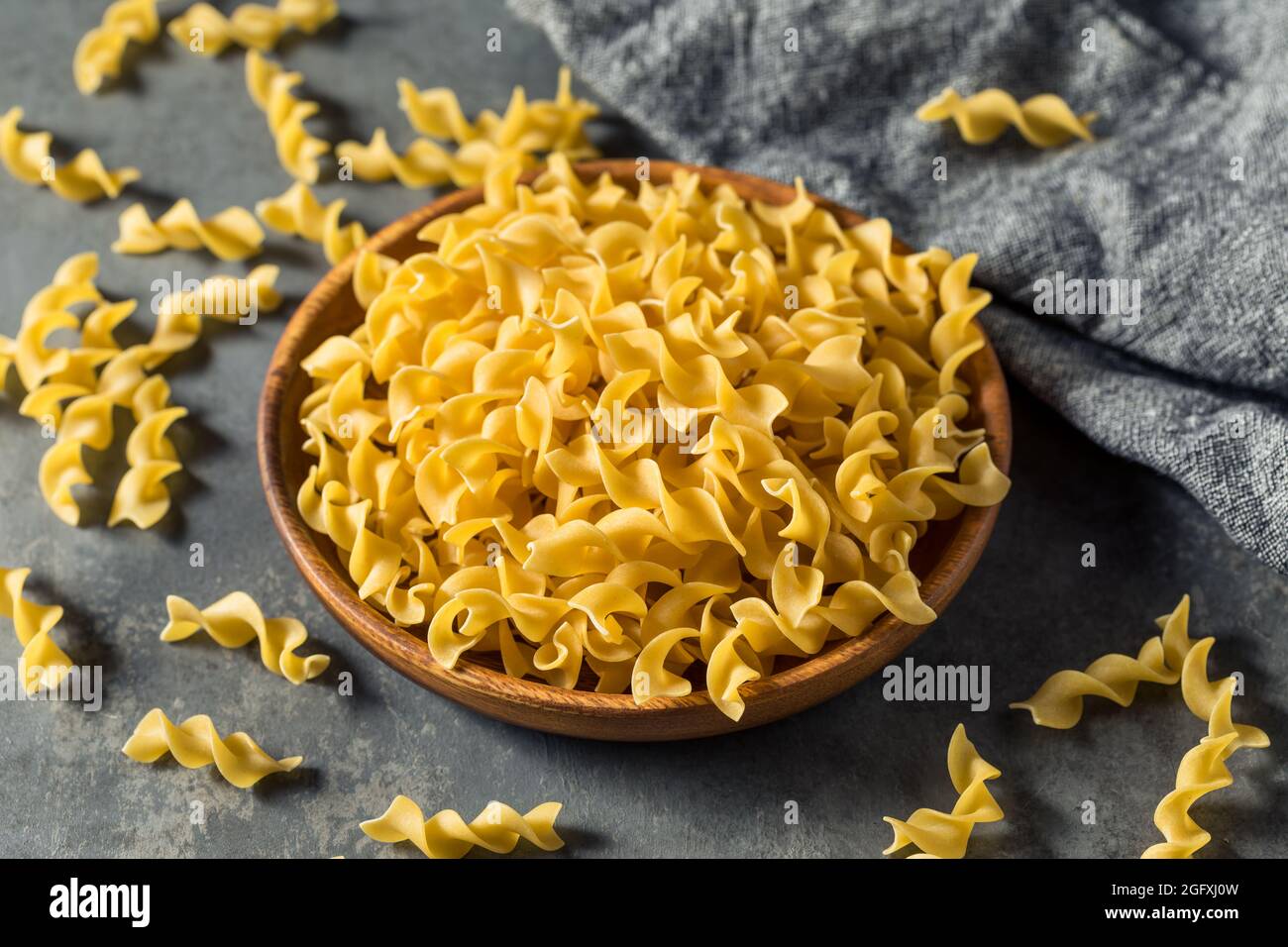 Organic Dry Egg Noodles Ready to Cook Stock Photo Alamy