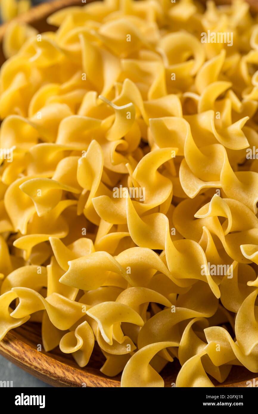 Organic Dry Egg Noodles Ready to Cook Stock Photo Alamy