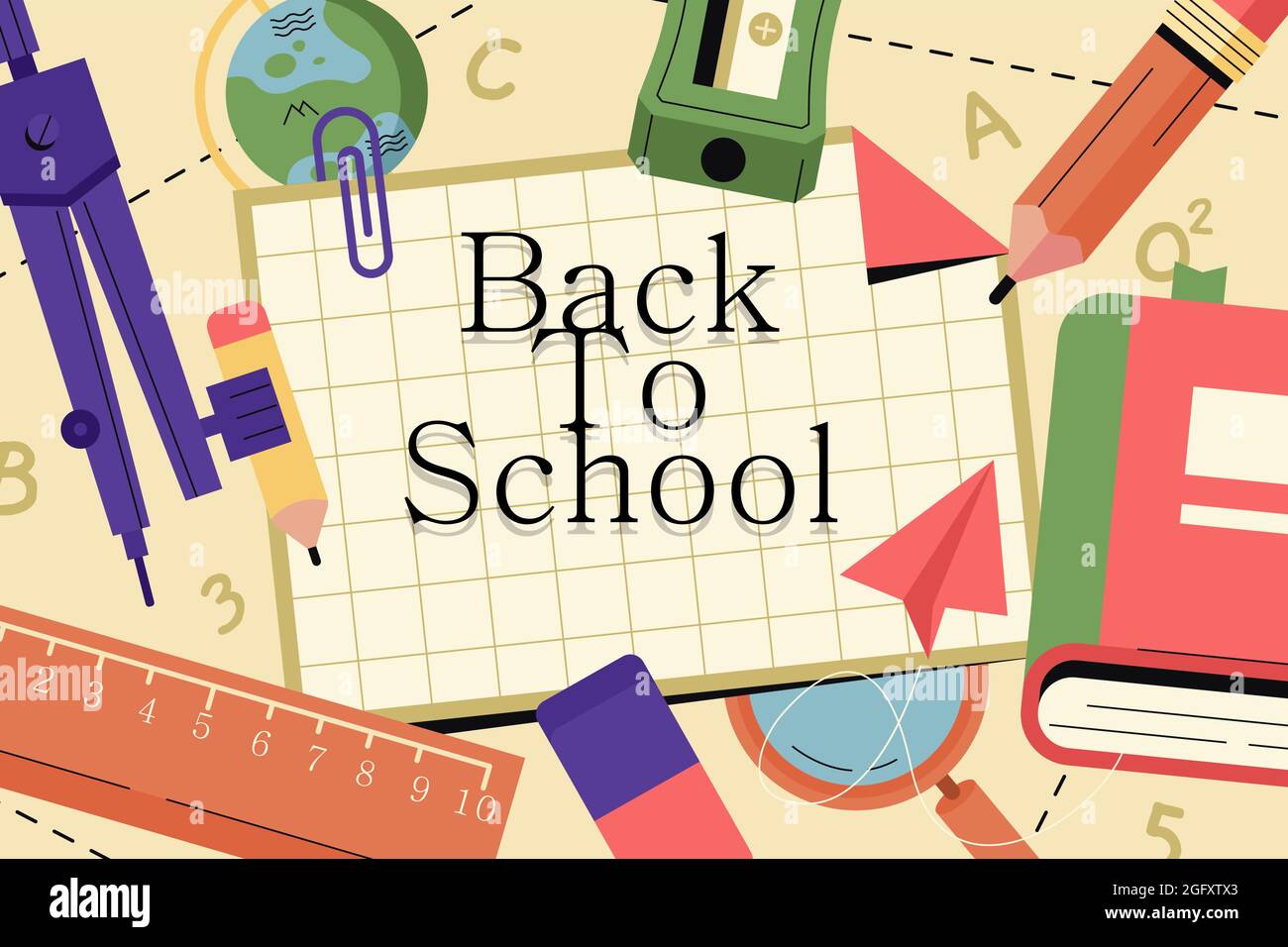 Back to school background Vector illustration Stock Vector Image & Art ...
