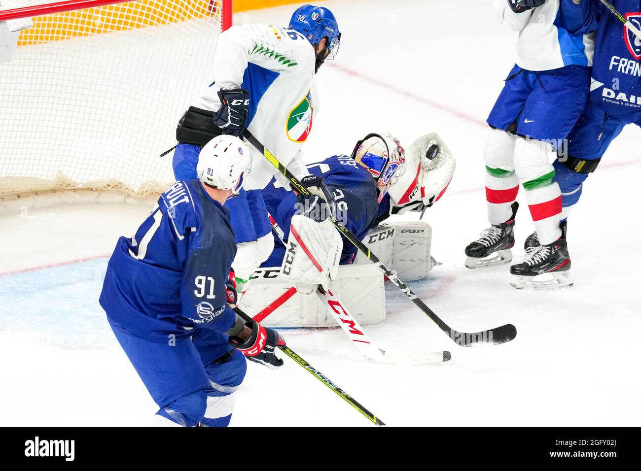 27.08.2021, Riga, Arena Riga, Olympic Qualification: France - Italy ...