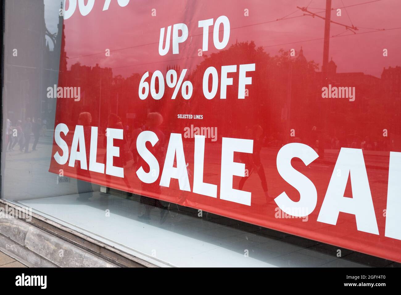 Huge Sales on the High Street Stock Photo Alamy