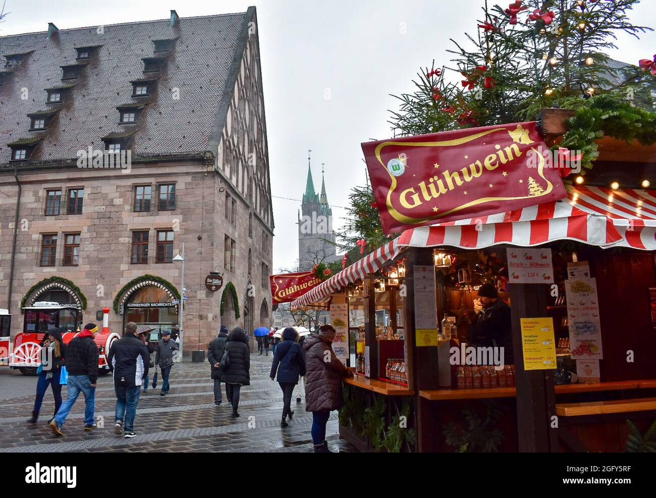 Gluhwein stand in Nuremberg, Bavaria, Germany Stock Photo Alamy