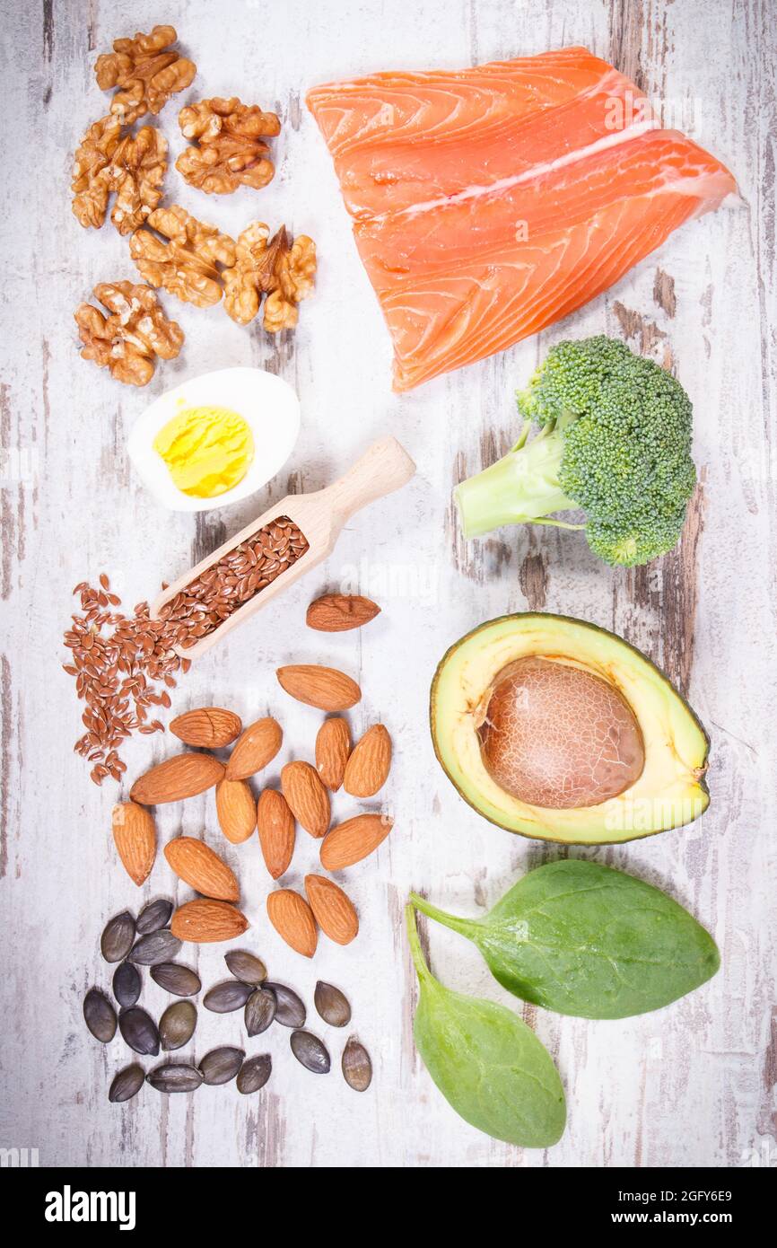Natural sources of omega 3 acids, unsaturated fats and dietary fiber