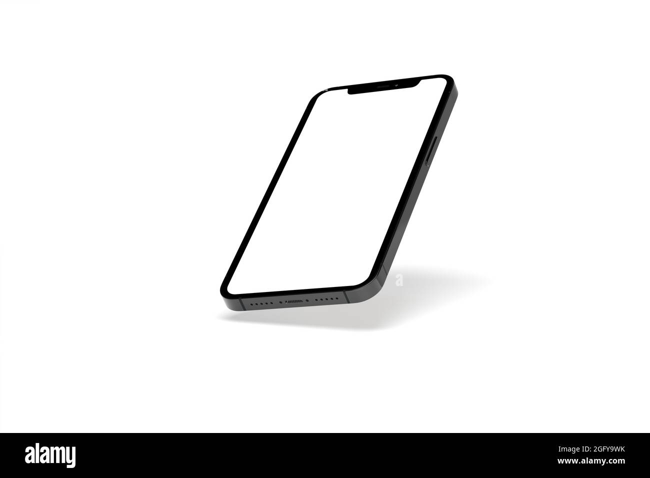 3D rendering of a smartphone isolated on white background Stock Photo ...