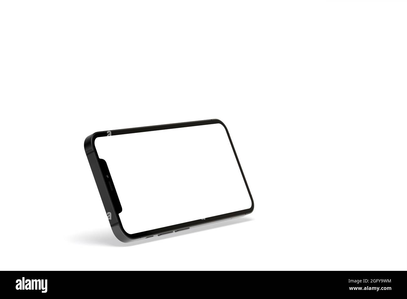 3D rendering of a smartphone isolated on white background Stock Photo ...