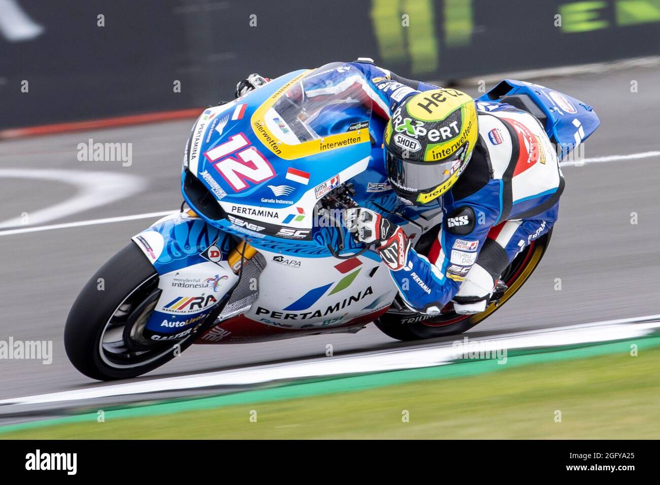 Silverstone Circuit Silverstone Northamptonshire Uk 27th Aug 2021 Motogp British Grand Prix Practice Day Pertamina Mandalika Sag Team Rider Thomas Luthi On His Kalex Moto2 In The Moto2 Category Credit Action Plus