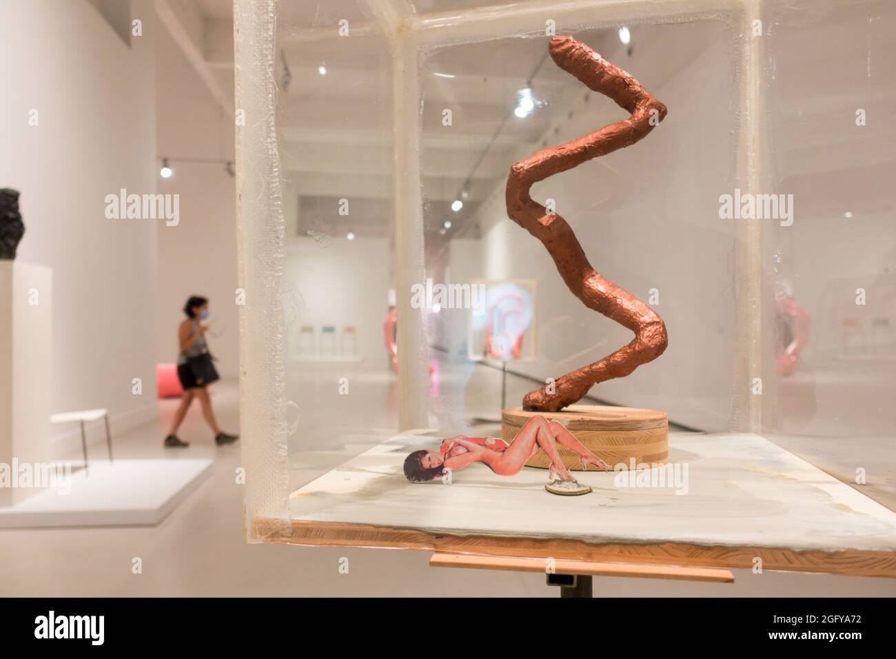 Exhibition of Franz West. In recent decades, in the contemporary art centre of Malaga, CAC museum in Malaga, Andalusia, Stock Photo