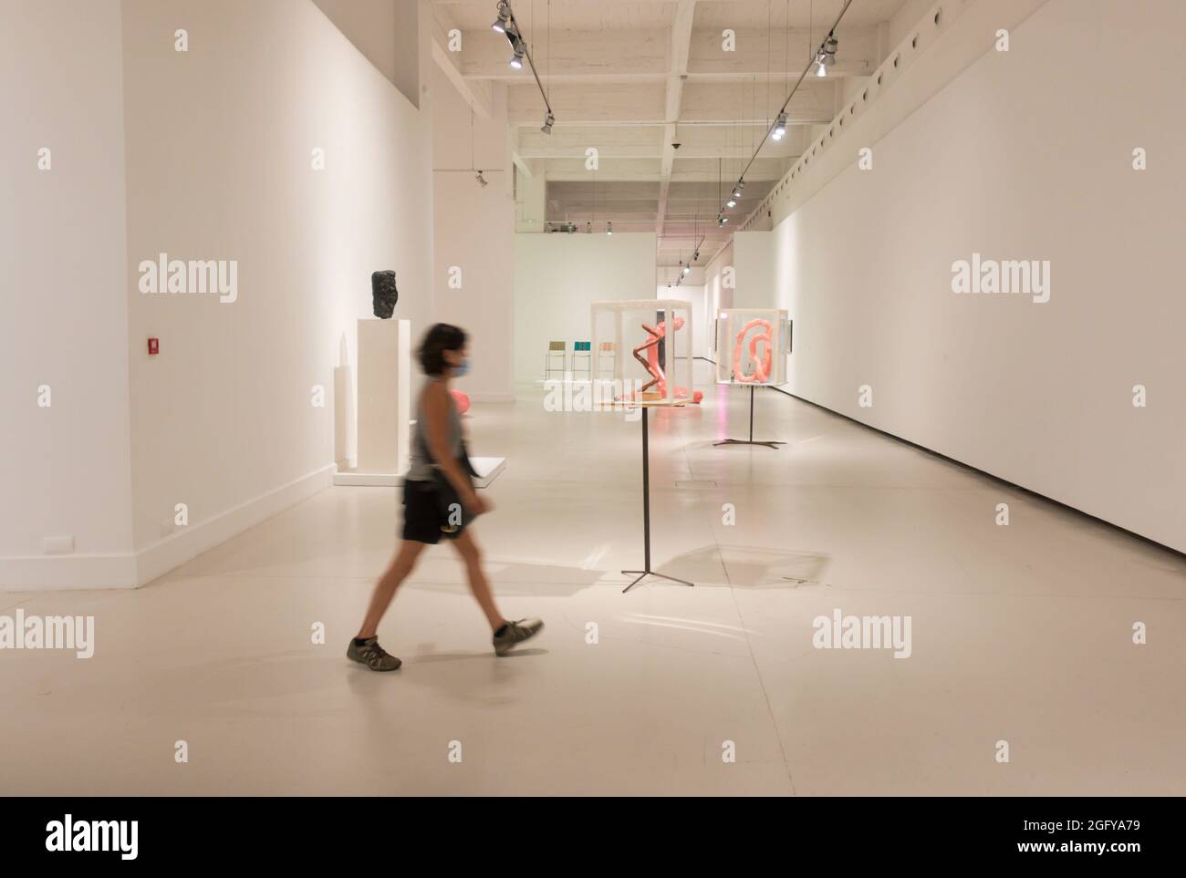 Exhibition of Franz West. In recent decades, in the contemporary art centre of Malaga, CAC museum in Malaga, Andalusia, Stock Photo