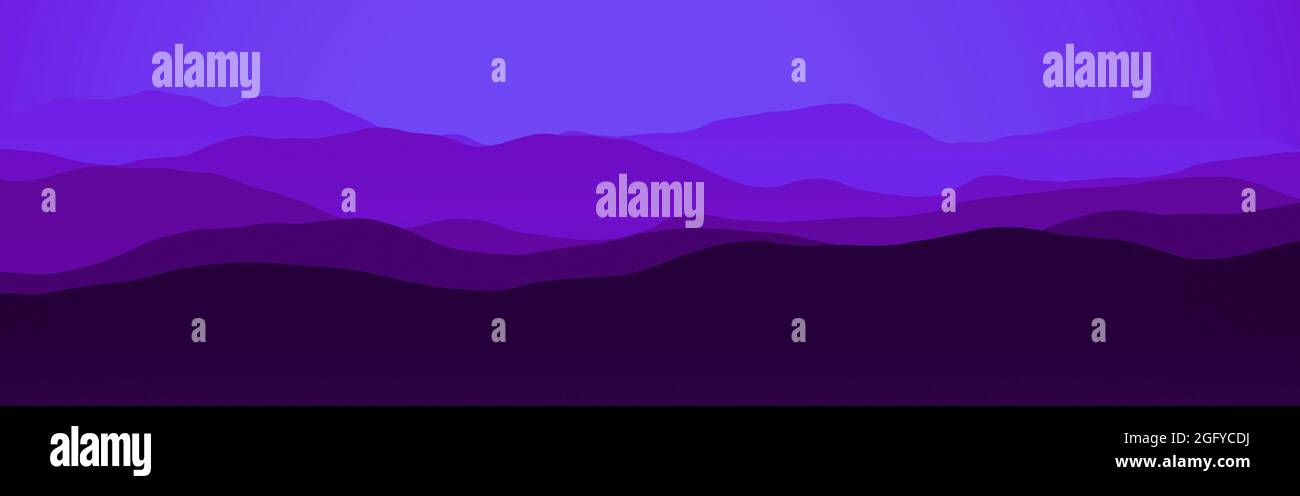 modern mountains ridges at the sunrise time digital drawn texture or ...