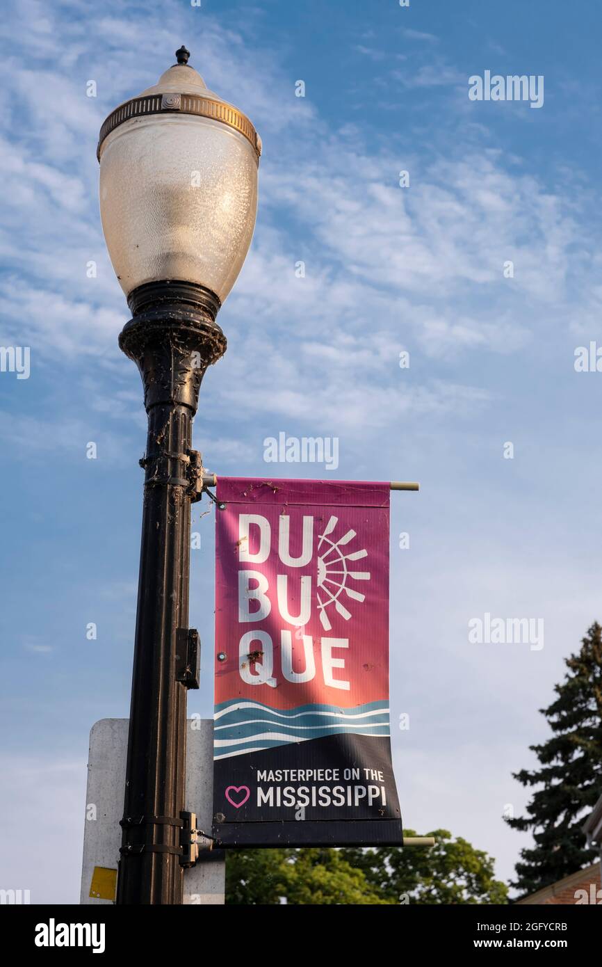 Dubuque, Iowa. Street Banner Stock Photo Alamy