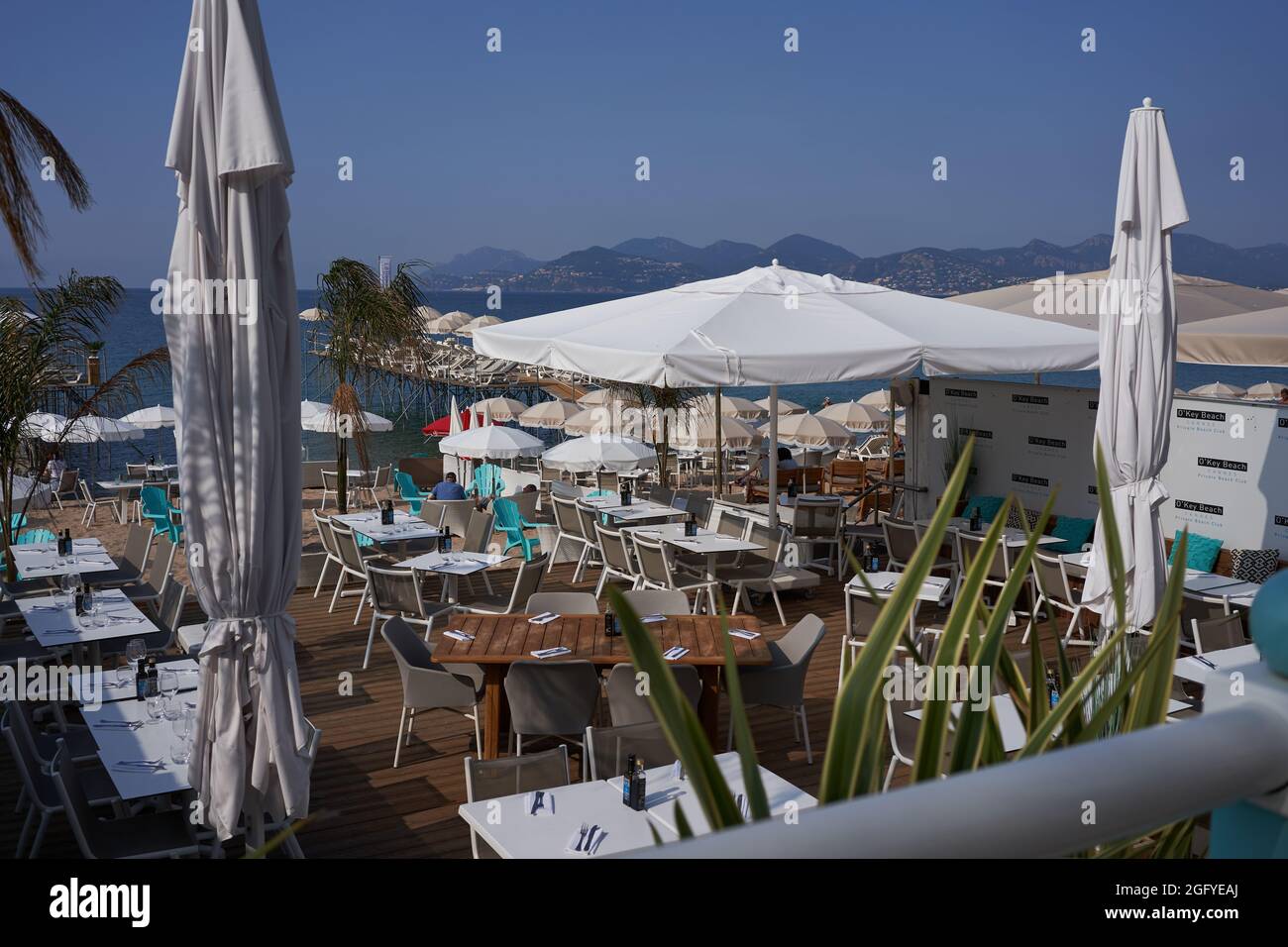 Cannes, France - June 16, 2021 - Boulevard Jean Hibert - promenade early in  the morning Stock Photo - Alamy