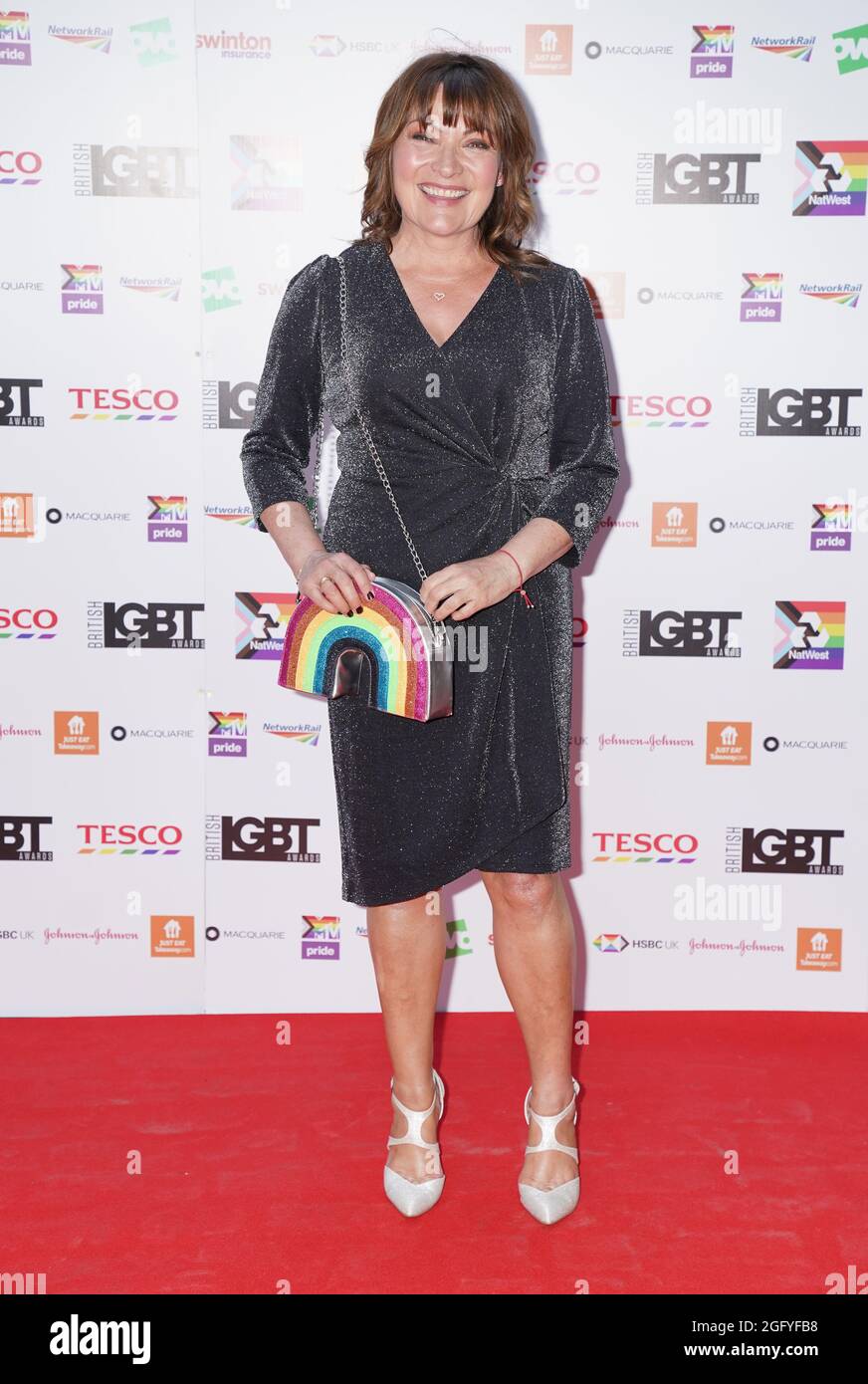 Lorraine Kelly arriving for the 2021 British LGBT Awards at The Brewery