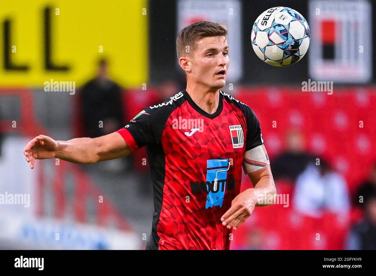 Rwdm's Nicolas Rommens pictured in action during a soccer match between RWDM and Royal Excelsior Virton, Friday 27 August 2021 in Brussels, on day 3 o Stock Photo