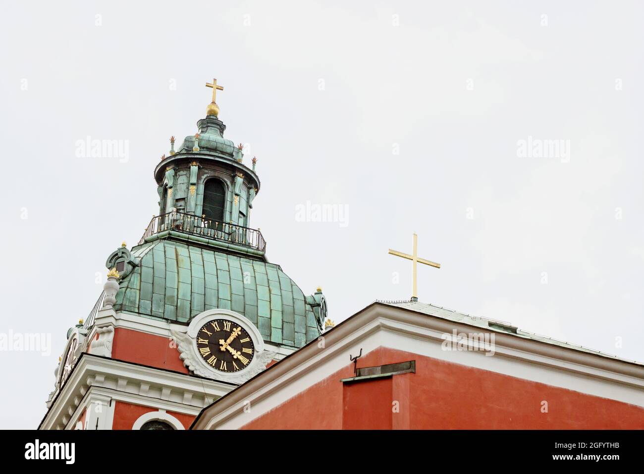 Exterior architecture of Saint James Church in Stockholm Stock Photo
