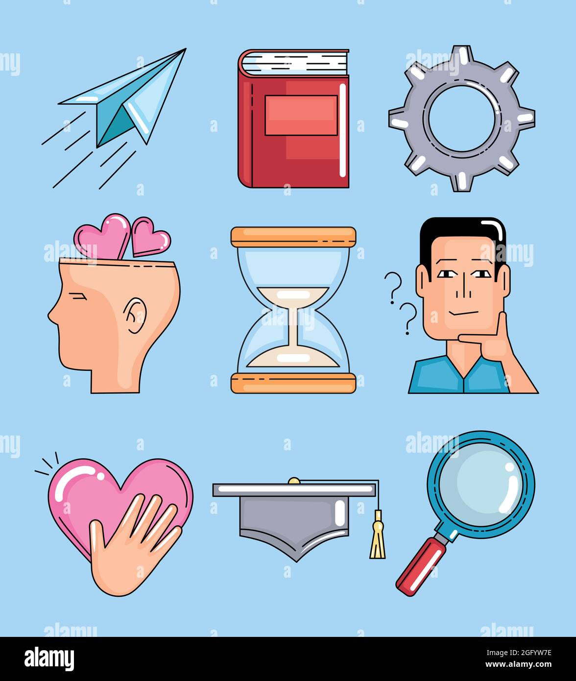 Life skills icon set Stock Vector Images - Alamy