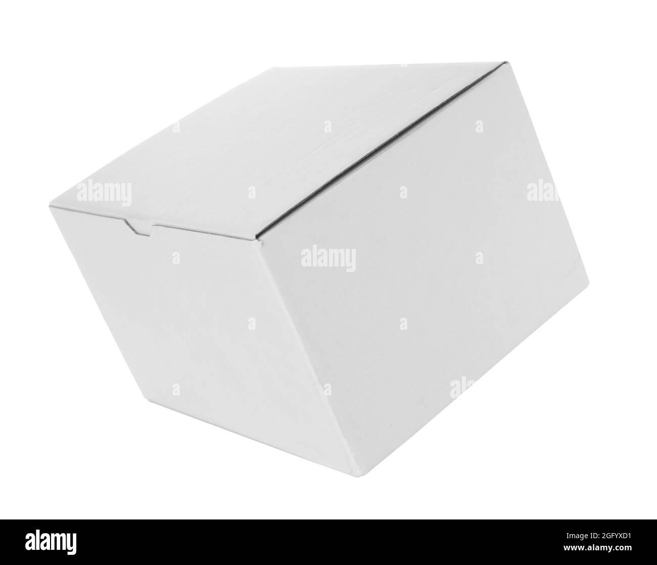 Cardboard Box On White Background Stock Photo - Alamy