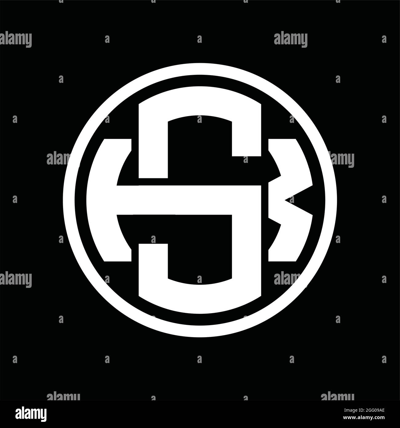SK Logo monogram with overlapping style vintage design template Stock ...