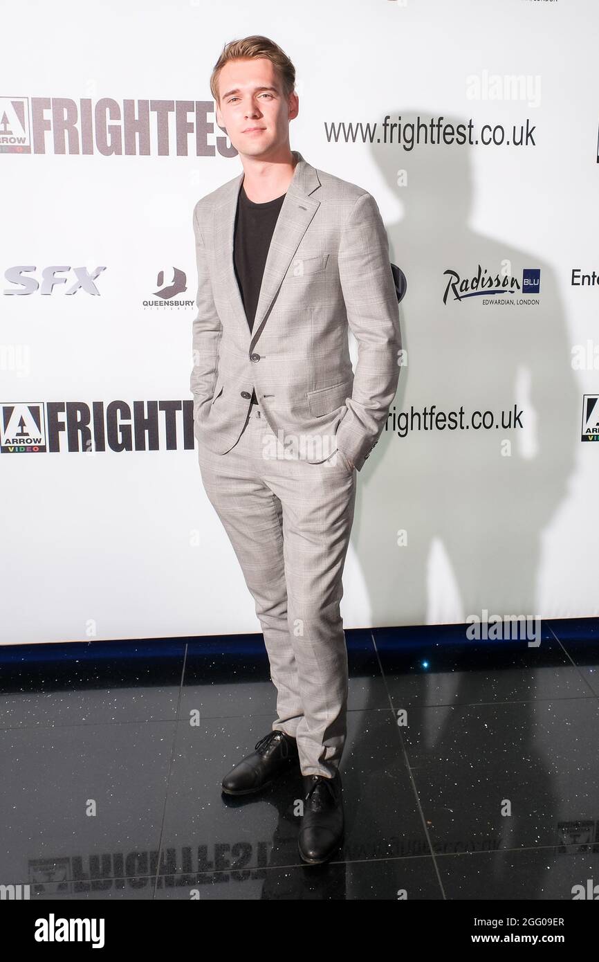 Cineworld Leicester Square, London, UK. 27th Aug, 2021. Harry Jarvis poses at the FOLLOWERS. Picture by Credit: Julie Edwards/Alamy Live News Stock Photo