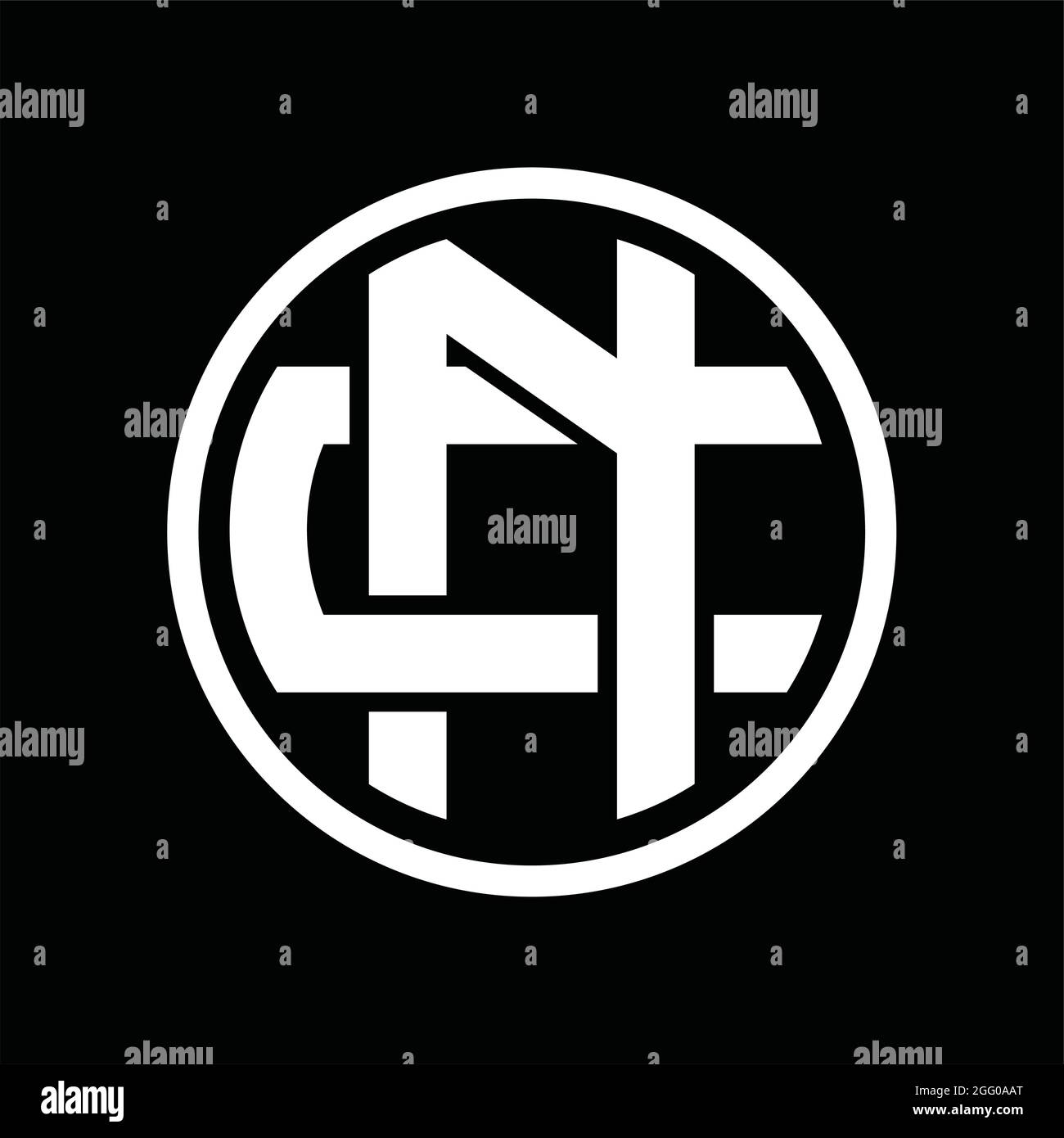 NC Logo monogram with overlapping style vintage design template Stock ...