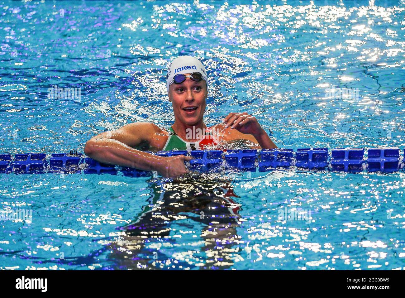 The Italian swimming champion, Federica Pellegrini, during the  International Swimming League competition, in the Scandone swimming pool in  Naples Stock Photo - Alamy
