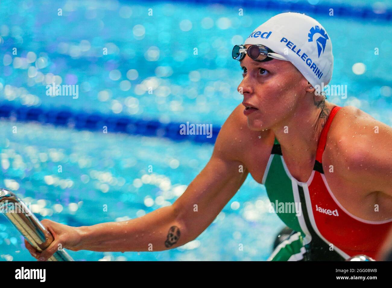 The Italian swimming champion, Federica Pellegrini, during the  International Swimming League competition, in the Scandone swimming pool in  Naples Stock Photo - Alamy