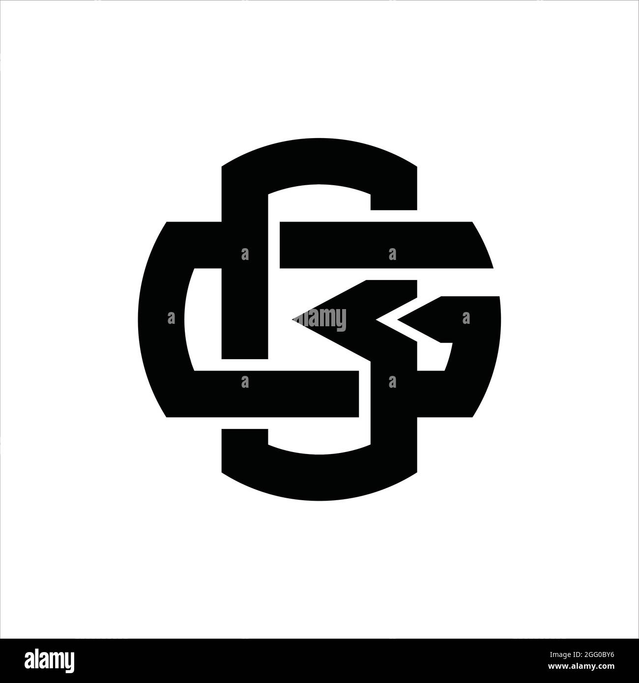 BG Logo monogram with overlapping style vintage design template Stock