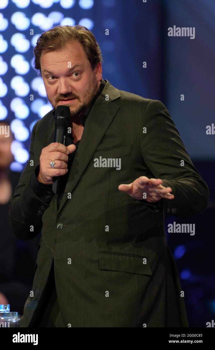 Marl Germany 27th Aug 2021 Actor Charly Hubner Is On Stage At The 57th Grimme Awards Ceremony With The Award In The Category Fiction For The Film Fur Immer Sommer 90 Credit