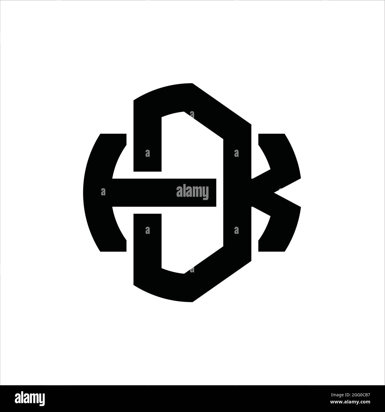Dk Logo Monogram With Overlapping Style Vintage Design Template Stock Vector Image Art Alamy