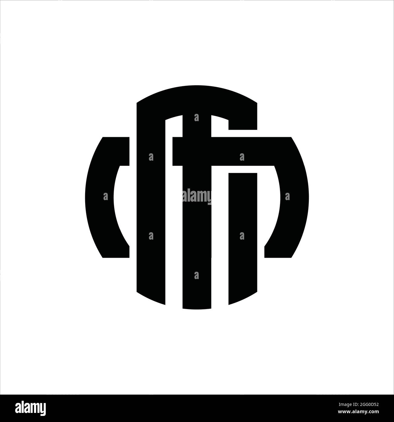 MM Logo monogram with negative space style design template