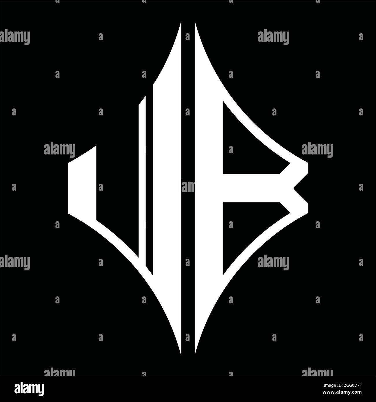 JB Logo monogram with overlapping style vintage design template Stock ...