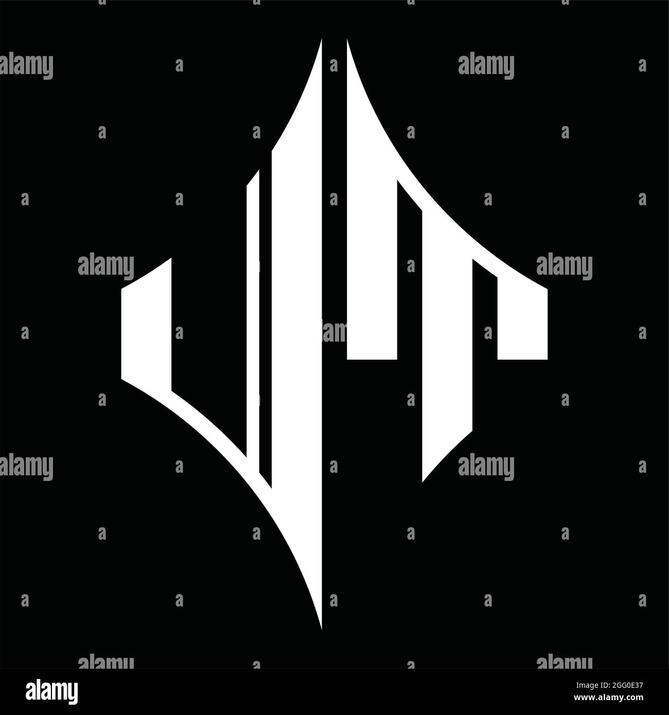 JT Logo monogram with overlapping style vintage design template Stock ...
