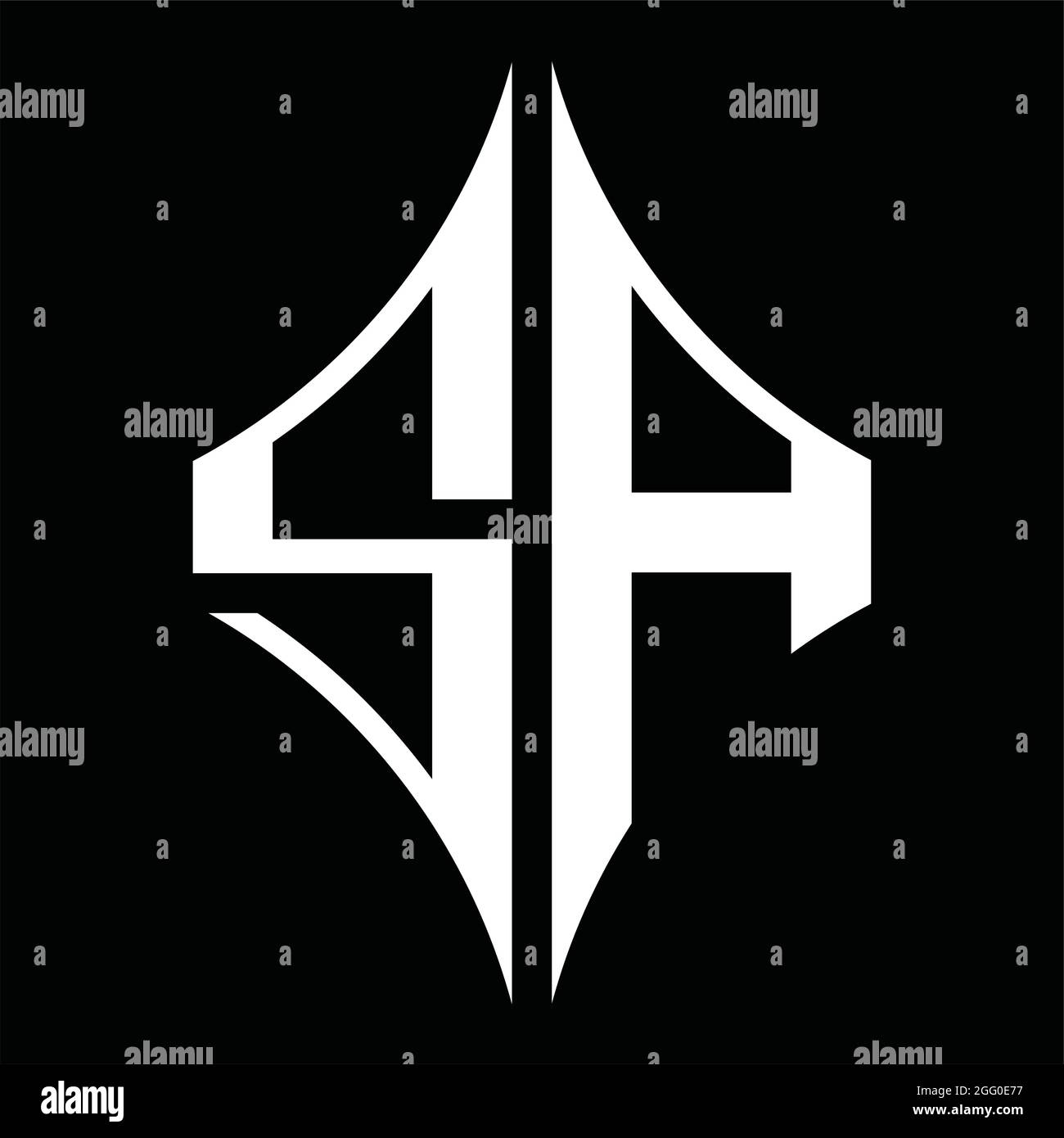 SA Logo monogram with overlapping style vintage design template Stock ...