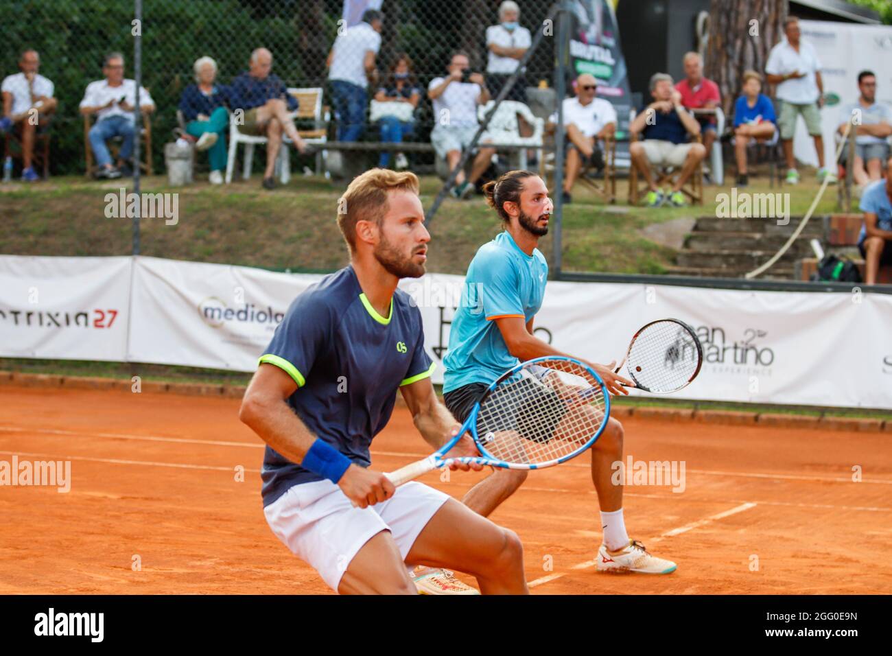 Pietro Rondoni and Andrea Basso from Italy during Lesa Cup during Lesa Cup  2021 - ITF, Tennis Internationals in Lesa (NO), Italy, August 27 2021 Stock  Photo - Alamy