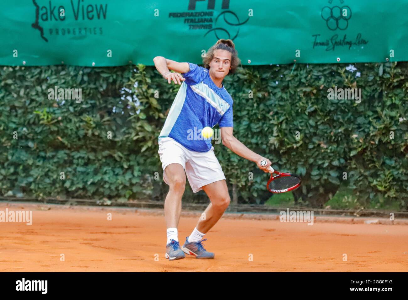 Mattia Bellucci during Lesa Cup 2021 - ITF, Tennis Internationals in Lesa (NO), Italy, August 27 2021 Stock Photo