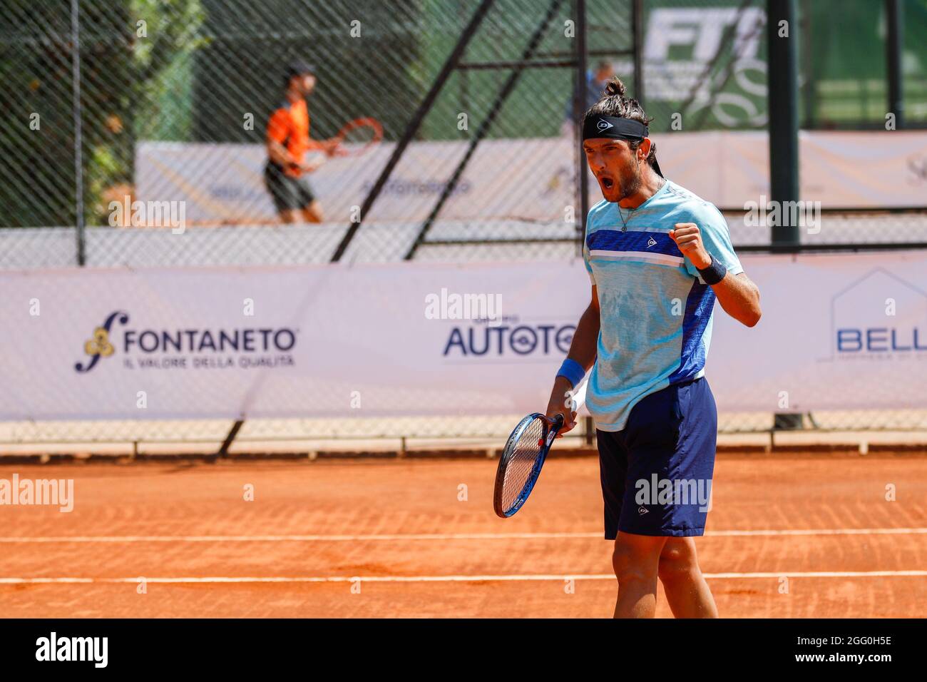 Sporting Tennis Lesa, Lesa (NO), Italy, August 27, 2021, Andrea Picchione from Italy during Lesa Cup 2021 - ITF - Tennis Internationals Stock Photo