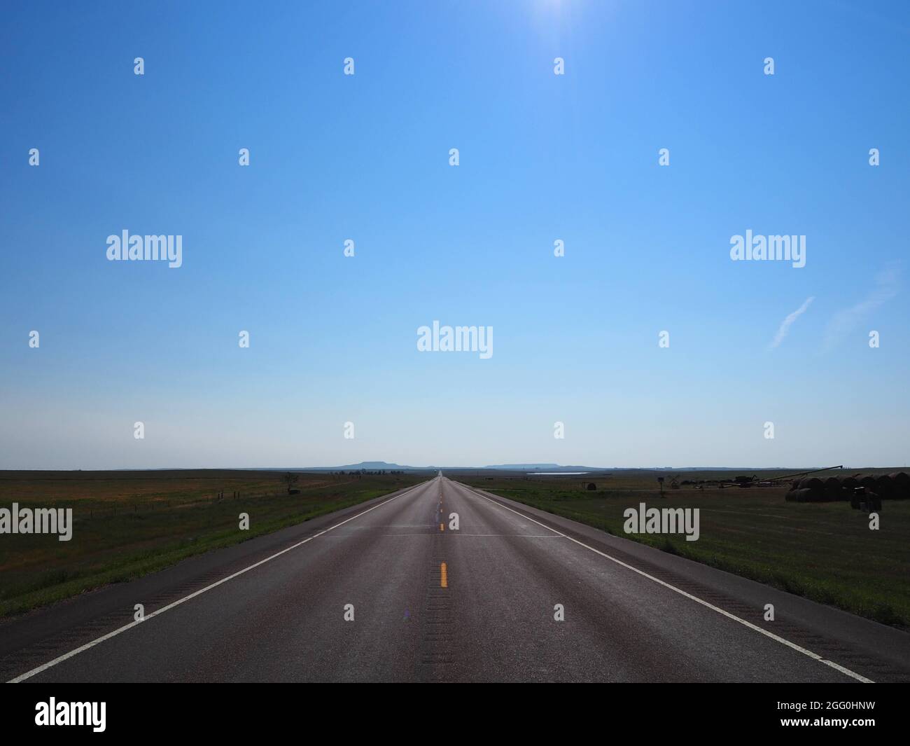 North Dakota Road Stock Photo Alamy