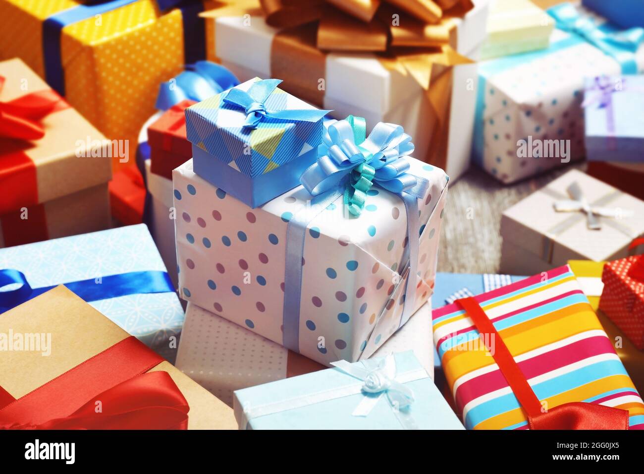 Set of gift boxes Stock Photo - Alamy