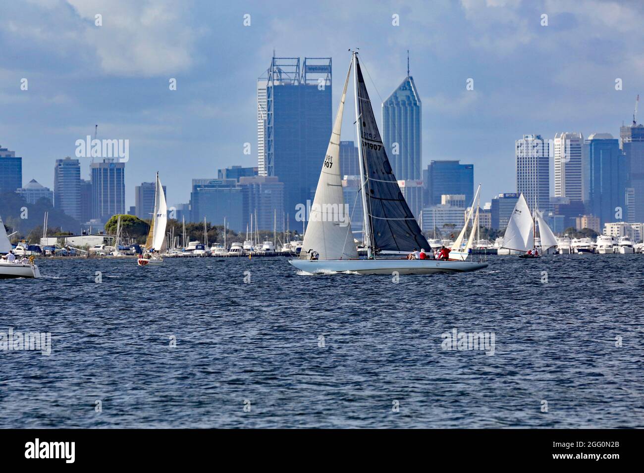 Sailing On Swan River, Perth Western Australia Stock Photo Alamy