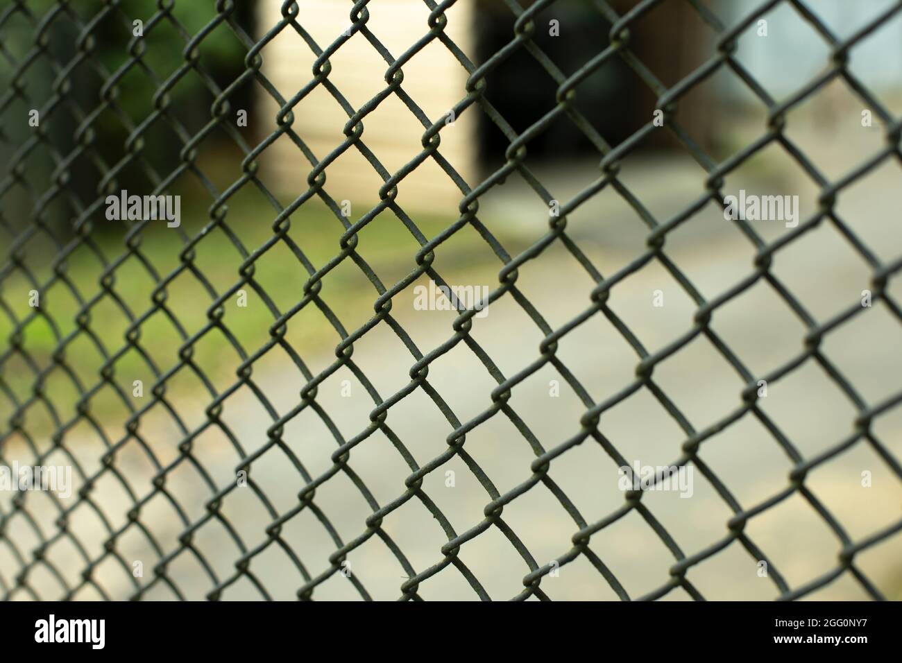 Metal mesh. The texture of the fence. Mesh industrial material made of steel Stock Photo Alamy