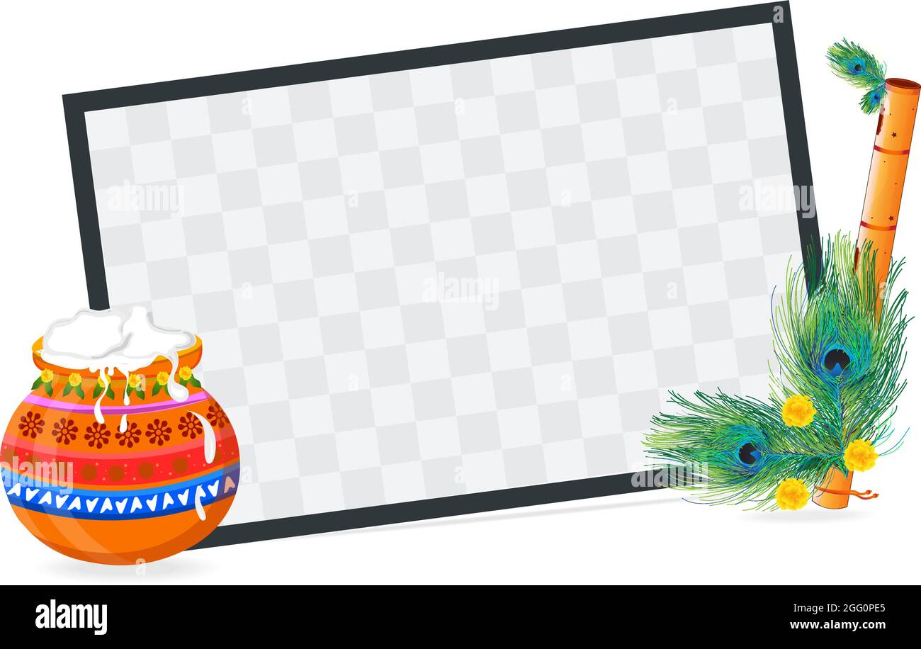 Happy Krishna Janmashtami festival card or frame Backgrounds Stock Vector  Image & Art - Alamy