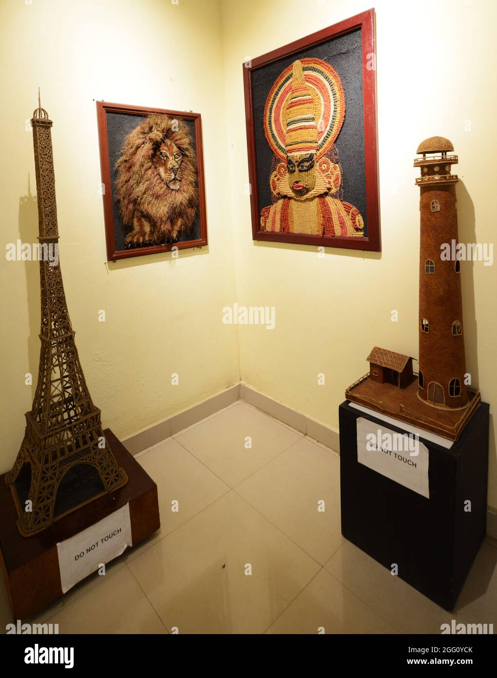 Exhibits at the international coir museum in Kalavoor, Kerela, India. Stock Photo